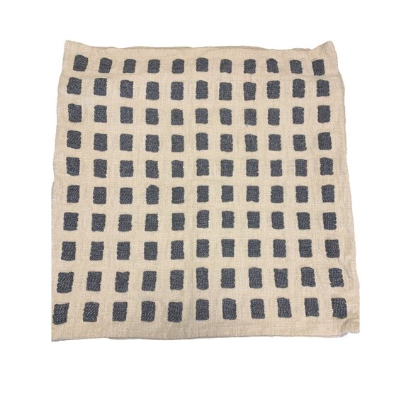 Serena & Lily Other - Serena & Lily Cotton Woven Checker Pillow Cover 21"x 22" Blue/White